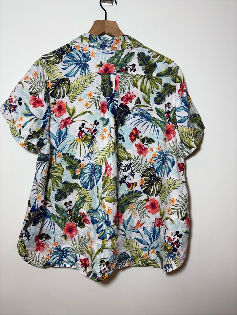 TOMMY BAHAMA Disney Jungle Jubilee Women’s Linen Shirt Mickey/Minnie Mouse L - Picture 6 of 11